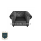 Location Fauteuil Chesterfield en Velours Argenté