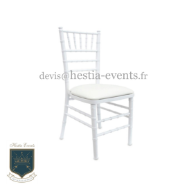 Location Chaise Chiavari Blanche - Modèle Eléonore