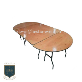 Table Ovale en Bois