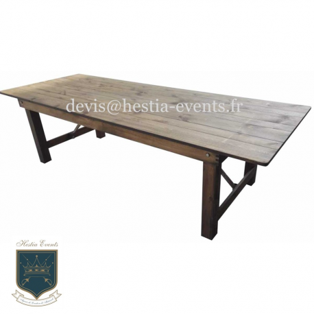 Location de Table rectangulaire en Bois - Vintage