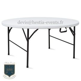 Table ronde - 180 cm - 10 personnes