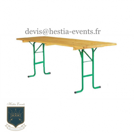 Location de Table Rectangle en Bois - Kermesse