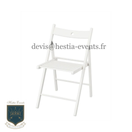 Chaise en Bois pliante Blanche