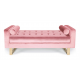 Location de Banquette Velours Rose Nude et 2 Tabourets