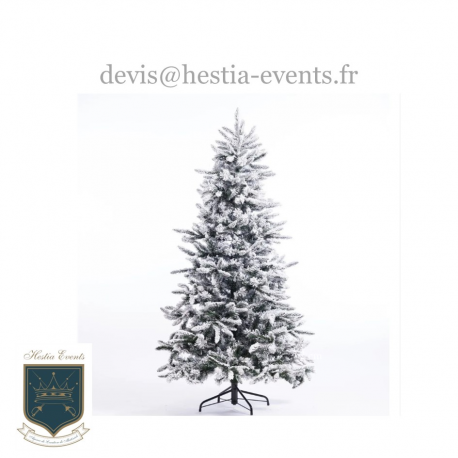 Sapin De Noël Artificiel Neige 90cm - Décoration Hiver Romantique, Base Stable, Facile à Assembler