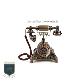 Livre d'Or Audio - Téléphone Rétro Bronze