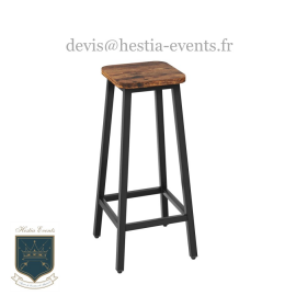 Tabouret de Bar - Cadre Marron Rustique