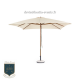 Parasol 300*300 - Tissu Crème