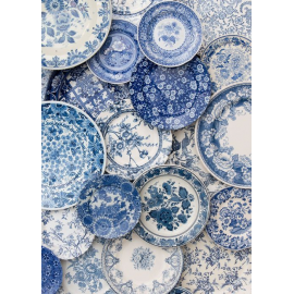 Grande Assiette Vintage - Tendance Bleue