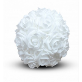Location de Boule de Roses Blanches - Diam 30 cm